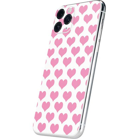 Plush Pink Hearts iPhone 11 Pro Skin